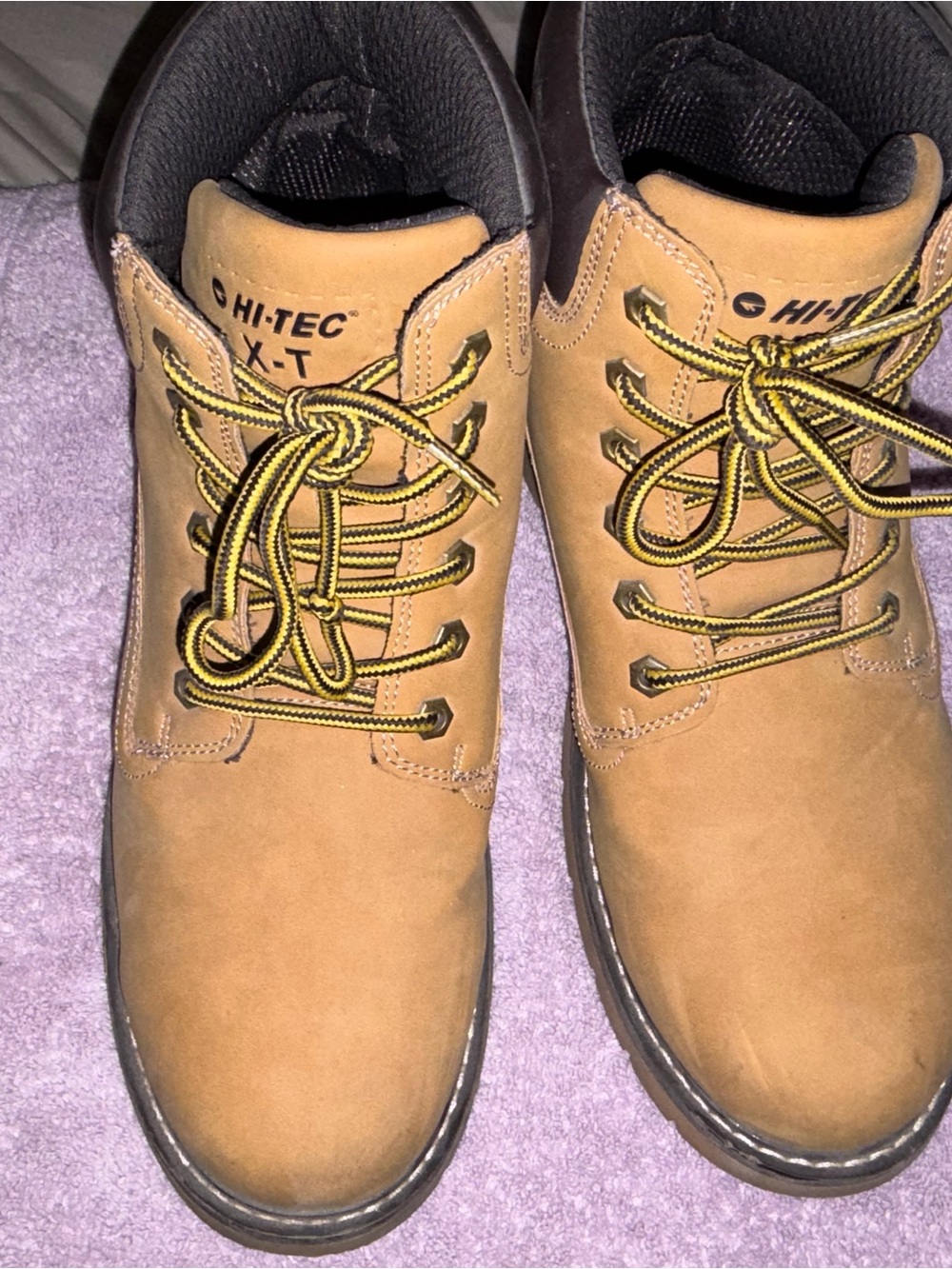 Hi-Tec Tan and Black Work Boots